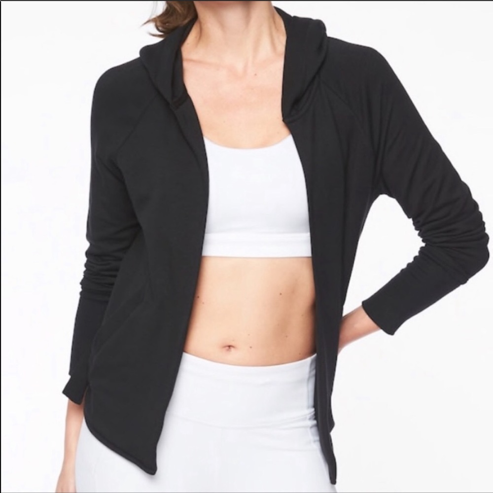 Athleta Clarity Cinch Cardigan Sz Small Black